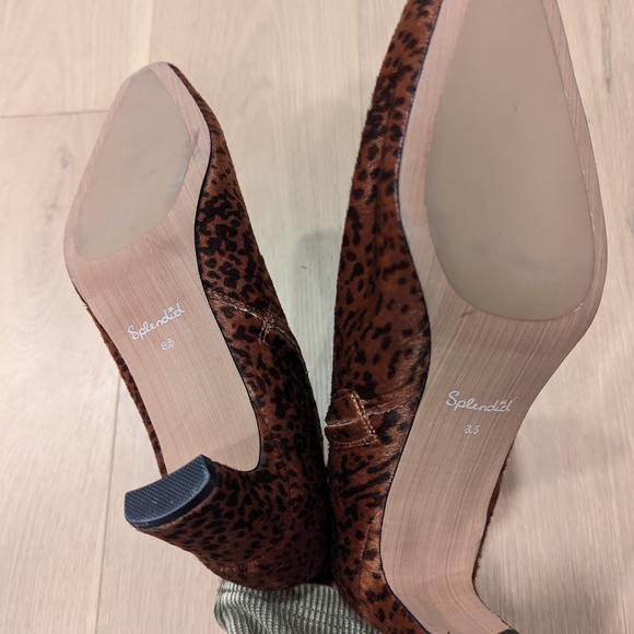 Leopard Print Ankle Boots with fur texture - Picture 4 of 12